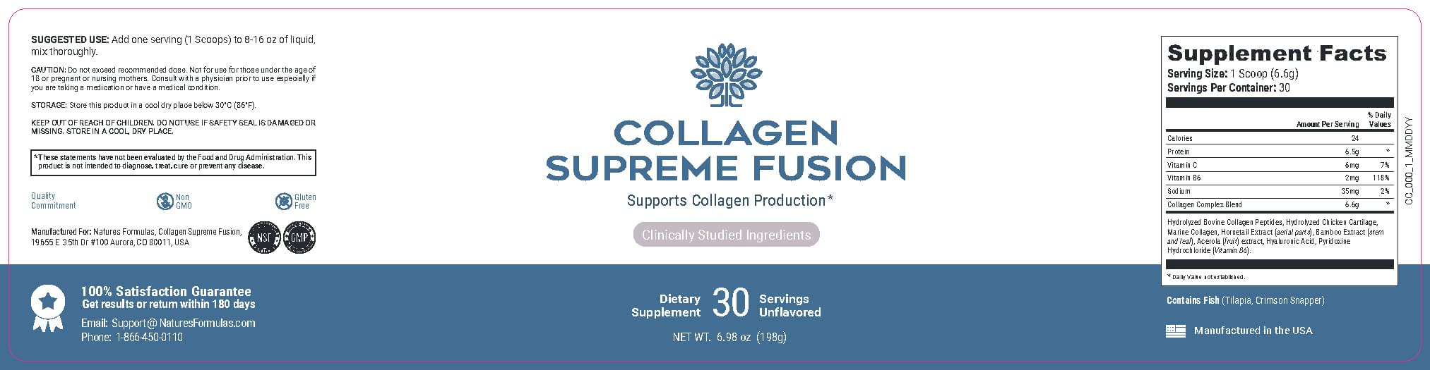 COLLAGEN SUPREME FUSION Label